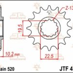 Pignone acciaio JT - SUZUKI RM250 - 12 denti