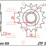 Pignone acciaio JT - HONDA CR125 -2003 - 13 denti