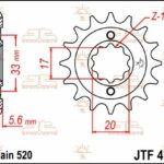 Pignone acciaio JT - KAWASAKI KXF250 / SUZUKI RMZ250 -2006 - 13 denti