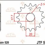 Pignone acciaio JT - YAMAHA YZ125 -2004 / GASGAS EC125 -2015 - 13 denti