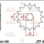 Pignone acciaio JT - SUZUKI RM85 - 14 denti