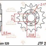 Pignone acciaio JT - HONDA - 15 denti