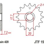 Pignone acciaio JT - YAMAHA YZ65 - 14 denti