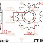 Pignone acciaio JT - KTM SX65 / GASGAS MC65 / HUSQVARNA TC65- 14 denti