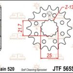 Pignone acciaio JT - YAMAHA YZ250 YZF 450 /FANTIC XX250 - 14 denti AUTOPULENTE