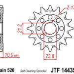 Pignone acciaio JT - SUZUKI RMZ450 - 13 denti AUTOPULENTE