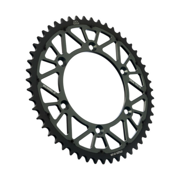 Corona Bi-Metallo JT - YAMAHA / FANTIC - 51 denti Grigio