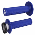Manopole Lock On ODI V2 HALF-WAFFLE MX -Blu