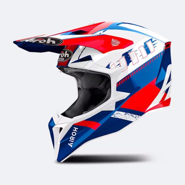 Casco AIROH WRAAAP FEEL BLUE/RED GLOSS