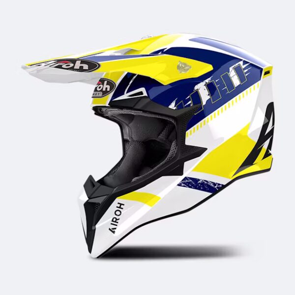 Casco AIROH WRAAAP FEEL YELLOW/BLUE GLOSS