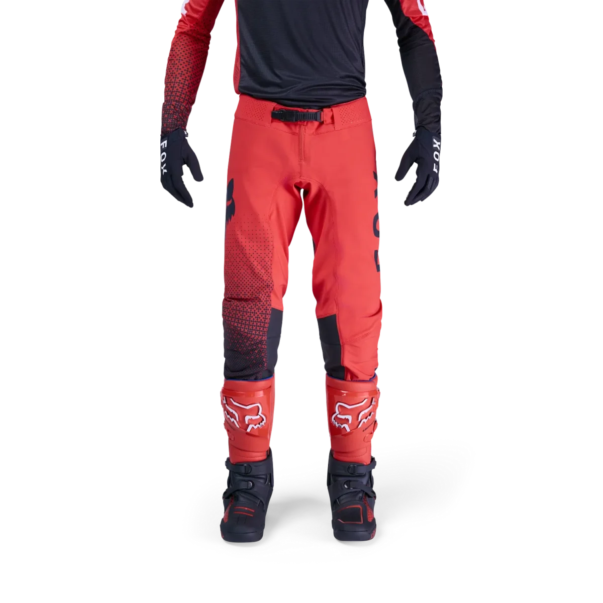 Completo Motocross FOX Flexair Fracture - Rosso Fluo - immagine 3