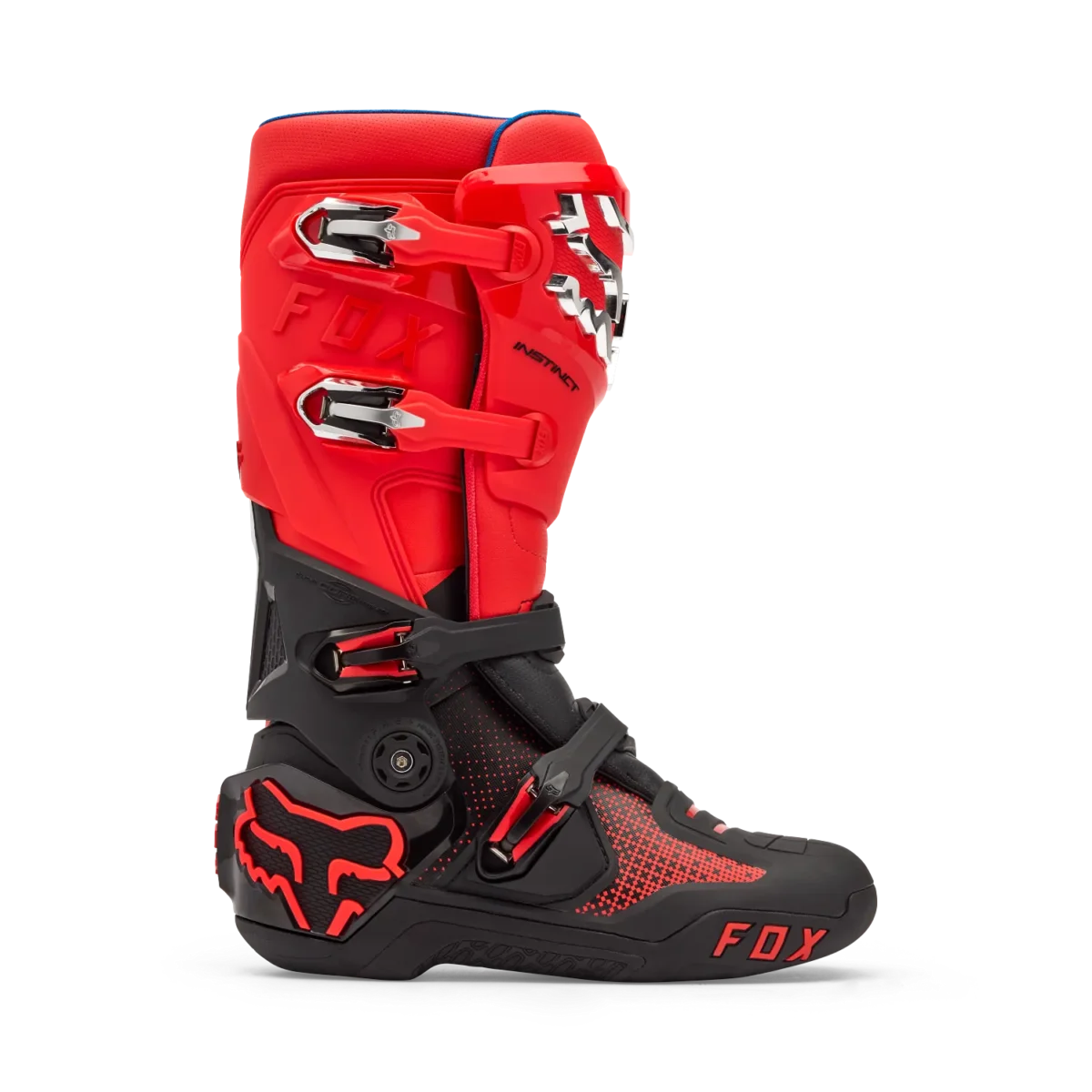 Stivali Motocross FOX Instinct - Rosso Fluo - immagine 6