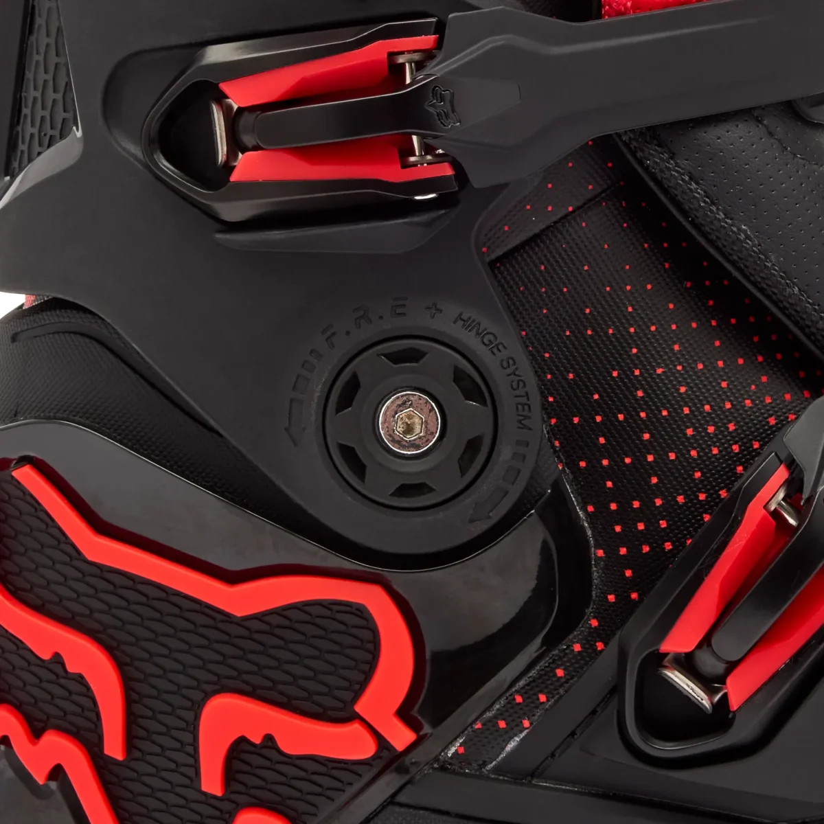 Stivali Motocross FOX Instinct - Rosso Fluo - immagine 8