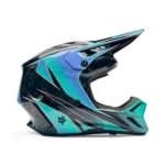 Casco Motocross FOX V3 RS Canvas Blu Acqua - immagine 2