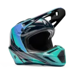 Casco Motocross FOX V3 RS Canvas Blu Acqua