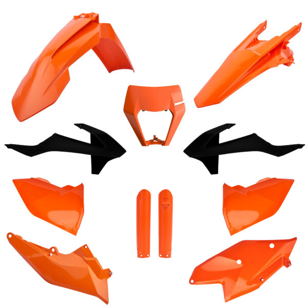 Kit plastiche POLISPORT KTM XC-W EXC EXC-F 2017–2019 arancione nero