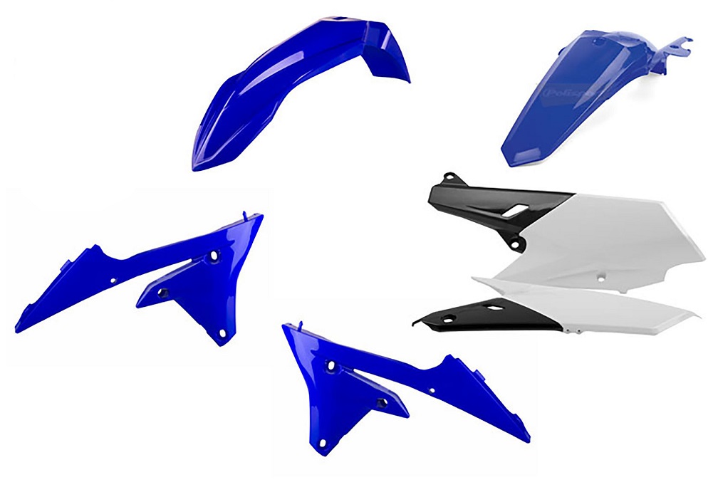 cm91156.jpg Kit plastiche CEMOTO Blu YAM98 / Bianco – Yamaha YZ 250 F / 450 F 2014–2018 - immagine 1