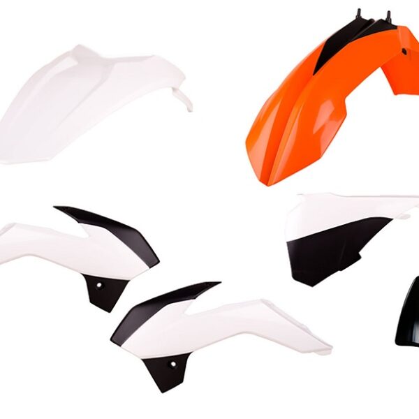 Kit plastiche CEMOTO Arancione / Bianco – KTM 85 SX 2013–2017