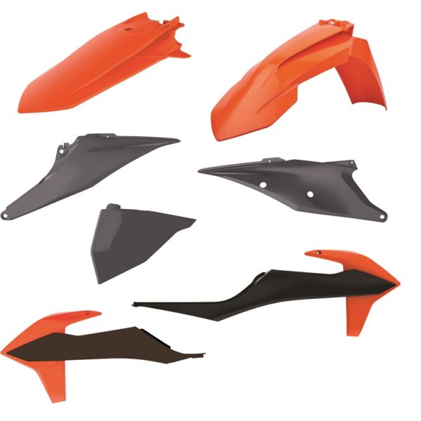 Kit plastiche CEMOTO Arancione / Nardo Grey – KTM EXC 2020–2023