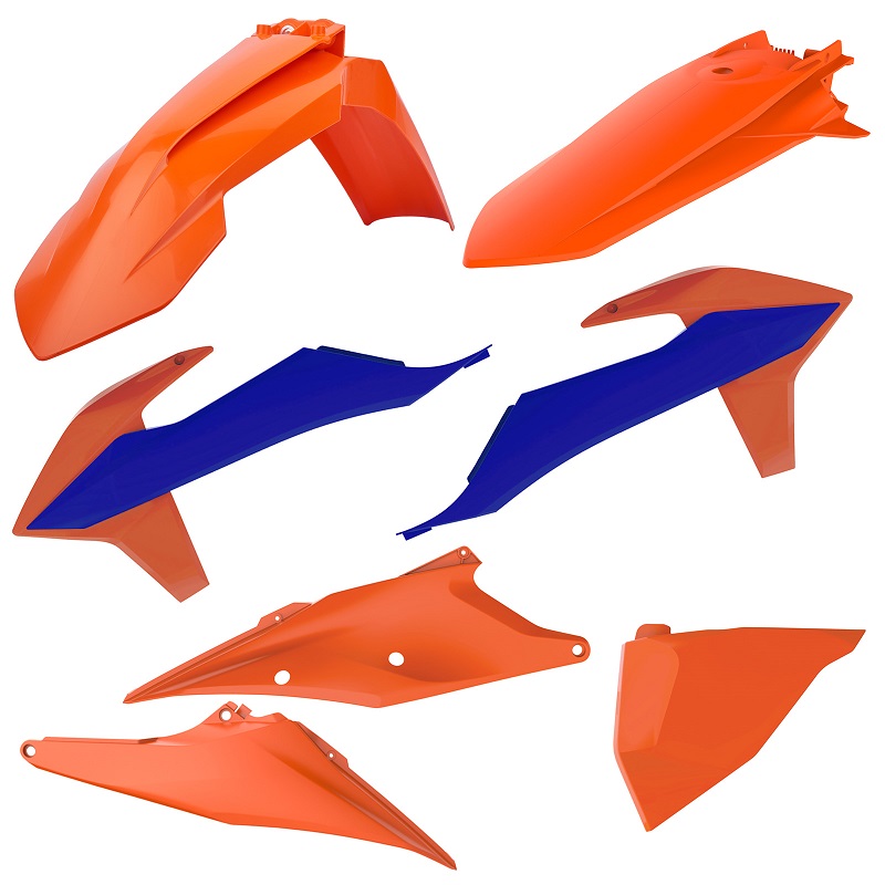 cm91243.jpg Kit plastiche CEMOTO Arancione / Blu – KTM EXC 2020–2023 - immagine 1