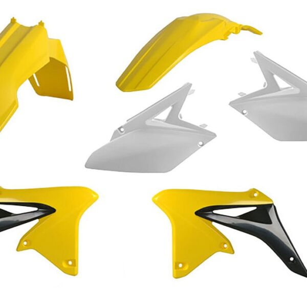 Kit plastiche CEMOTO Giallo / Bianco – Suzuki RMZ 250 2010–2018