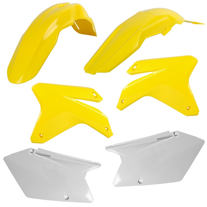 cm91273.jpg Kit plastiche CEMOTO Giallo / Bianco – Suzuki RMZ 450 2005–2006 - immagine 1