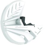Kit protezione disco freno e piedini forcelle POLISPORT Bianco – Honda CRF 250 / 450 R 2010–2014