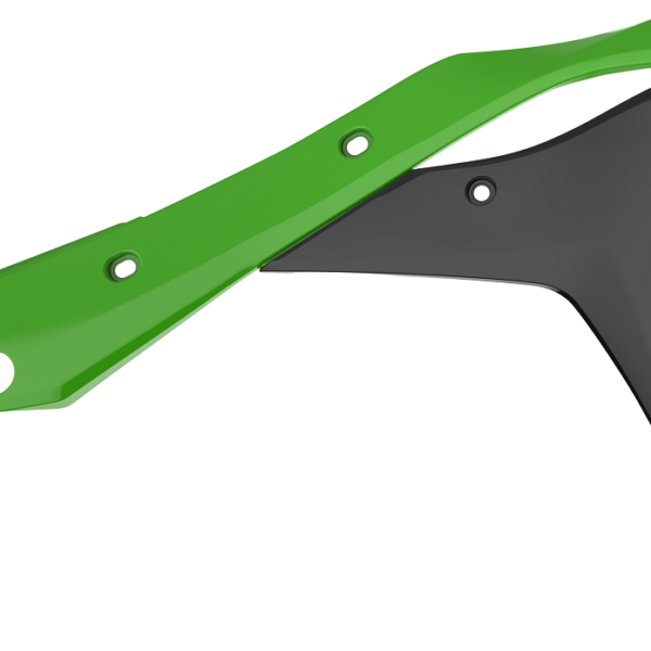 Convogliatori radiatore POLISPORT verdi/neri – Kawasaki KX 250 F 2017–2020