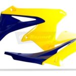 Convogliatori radiatore POLISPORT blu/gialli – Suzuki RMZ 450 2008–2017