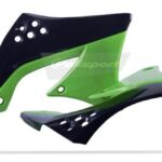 Convogliatori radiatore POLISPORT nero/verdi – Kawasaki KX 450 F 2009–2011