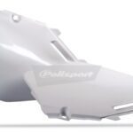 Portanumeri laterali POLISPORT bianchi – Suzuki RM 125 / 250 1996–2000