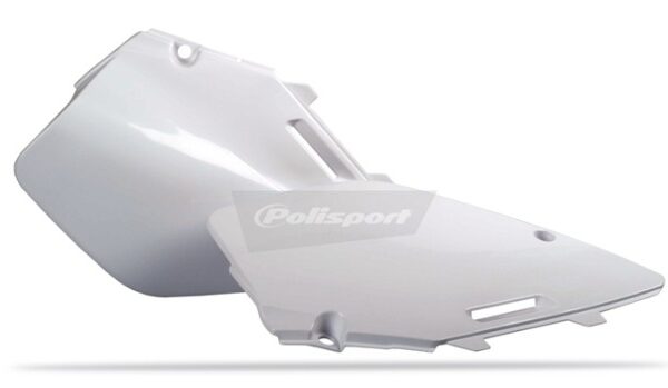 Portanumeri laterali POLISPORT bianchi – Suzuki RM 125 / 250 1996–2000