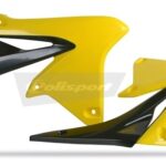 Convogliatori radiatore POLISPORT nero/gialli – Suzuki RMZ 250 2010–2018