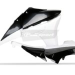 Convogliatori radiatore POLISPORT nero/bianchi con copri serbatoio – Yamaha YZ 450 F 2010–2013