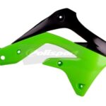 Convogliatori radiatore POLISPORT nero/verdi – Kawasaki KX 450 F 2012–2015
