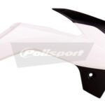Convogliatori radiatore POLISPORT bianco/neri – KTM 85 SX 2013–2017