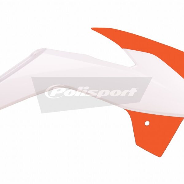 Convogliatori radiatore POLISPORT arancione/bianchi – KTM 85 SX 2013–2017