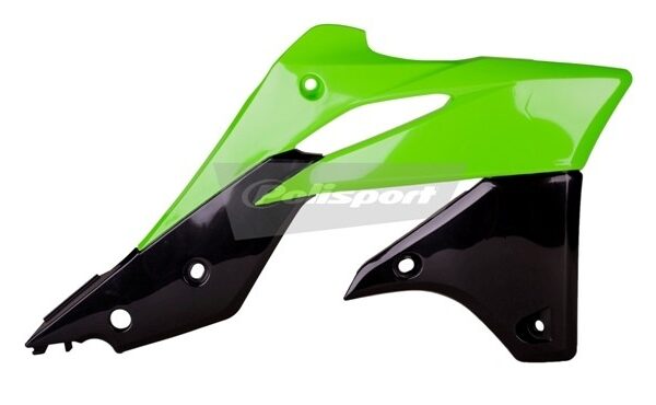 Convogliatori radiatore POLISPORT verde/neri – Kawasaki KX 250 F 2013–2016