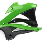 Convogliatori radiatore POLISPORT verde/neri – Kawasaki KX 85 2014–2021