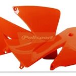 Convogliatori radiatore POLISPORT arancione – KTM EXC 125 / 200 / 250 / 300 2001–2002