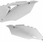 Portanumeri laterali POLISPORT Kawasaki KX 250F 450F 2019–2024 bianco