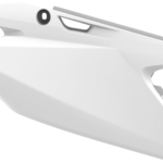 Portanumeri laterali POLISPORT Suzuki RM 125 250 2001–2012 bianco