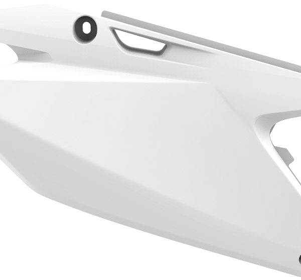 Portanumeri laterali POLISPORT Suzuki RM 125 250 2001–2012 bianco