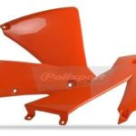 Convogliatori radiatore POLISPORT KTM SX EXC 125 200 250 300 2001–2004 arancione