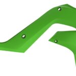 Convogliatori radiatore POLISPORT Kawasaki KX 2003–2008 verde