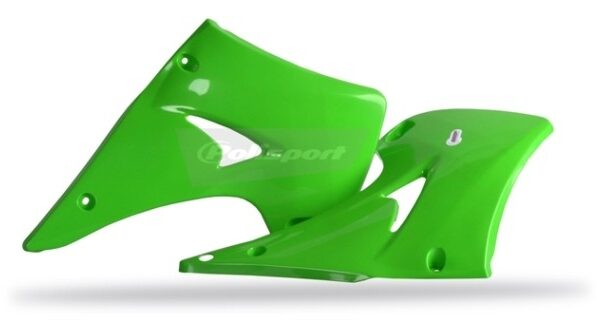 Convogliatori radiatore POLISPORT verde Kawasaki KX 125 / KX 250 2003–2008