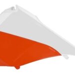 Coperchi laterali cassa filtro POLISPORT arancione/bianco KTM SX / SX-F 2013–2016