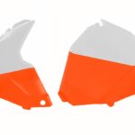 Coperchi laterali cassa filtro POLISPORT arancione/bianco KTM EXC 2014–2016