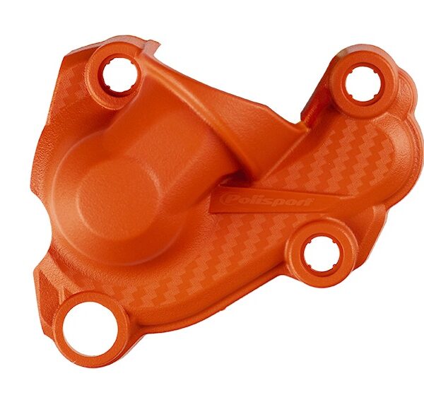 Protezione coperchio pompa acqua POLISPORT KTM 250–350 2016–2023 – Arancione