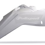 Parafango posteriore con portanumeri POLISPORT KTM bianco 2007–2011